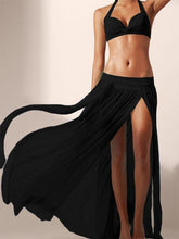 Woman i European and American elastic mesh beach skirt, 4-piece skirt bikini cover-up (bikini not included)